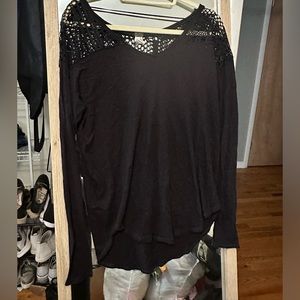 We the free black long sleeve tee